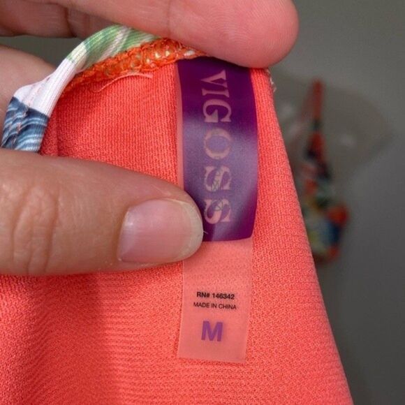 Vigoss Tropical Print Two-Piece Bikini Size M - Picture 3 of 8